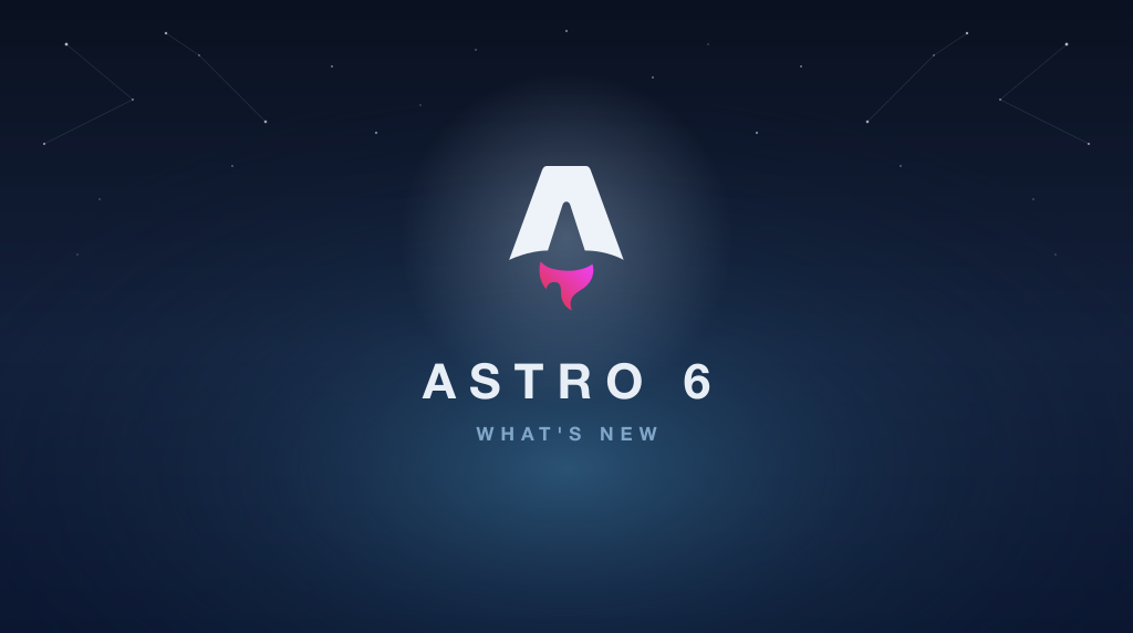 The Astro logo with the text Astro 6