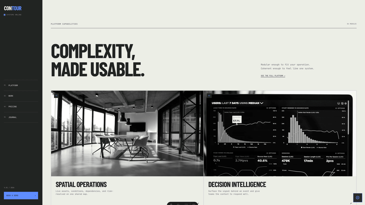 Contour - Platform capabilities using the built-in Cobalt signal preset and grayscale-to-color image system