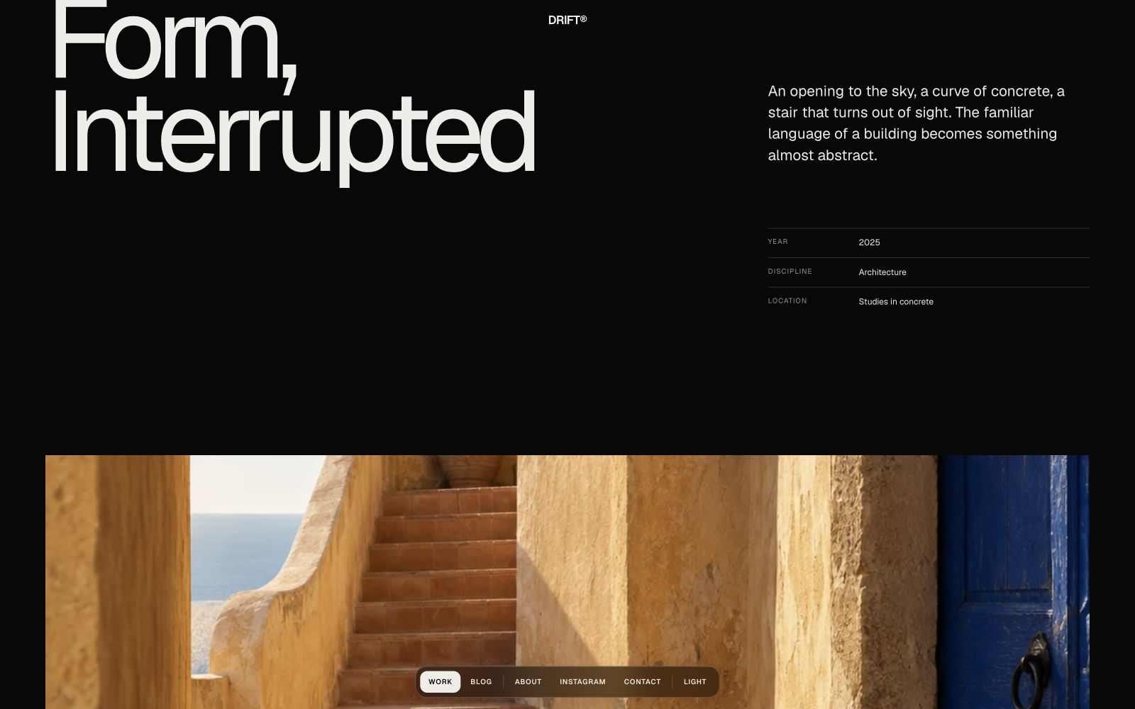 Drift - Permanent multi-image project page