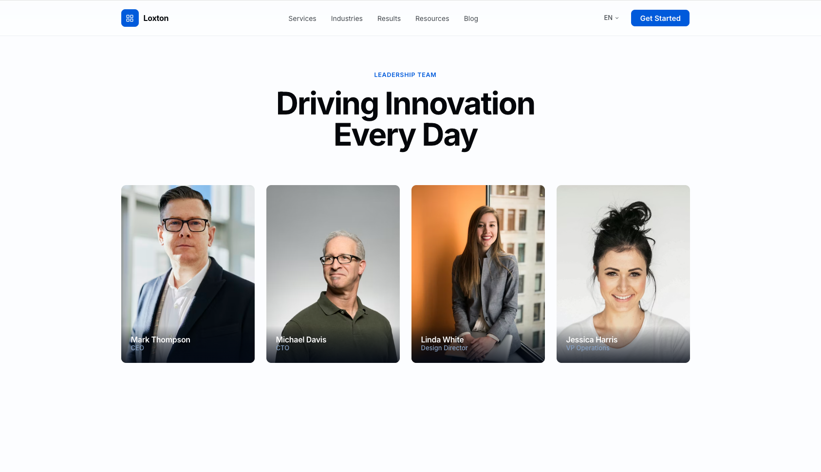 Enterprise — Mid-page sections