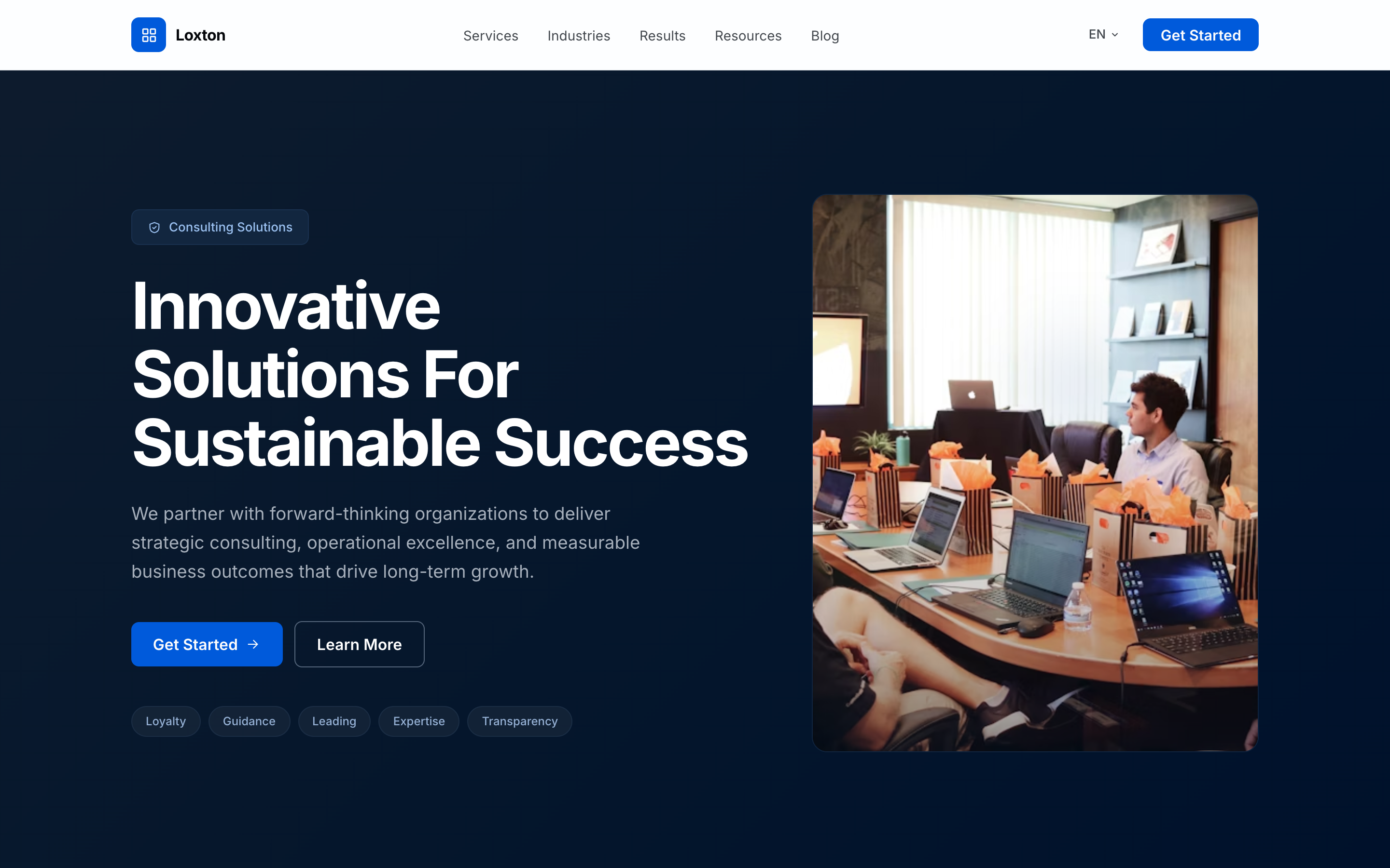 Enterprise — Homepage hero
