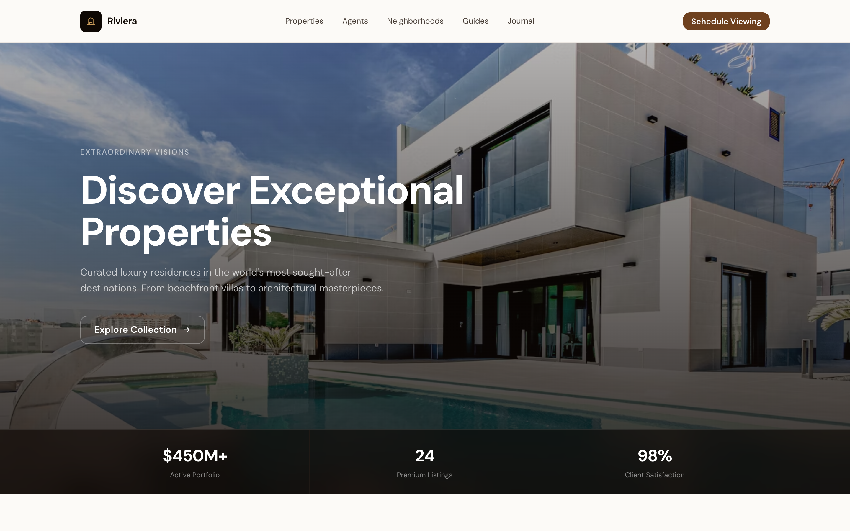 Estate — Homepage hero