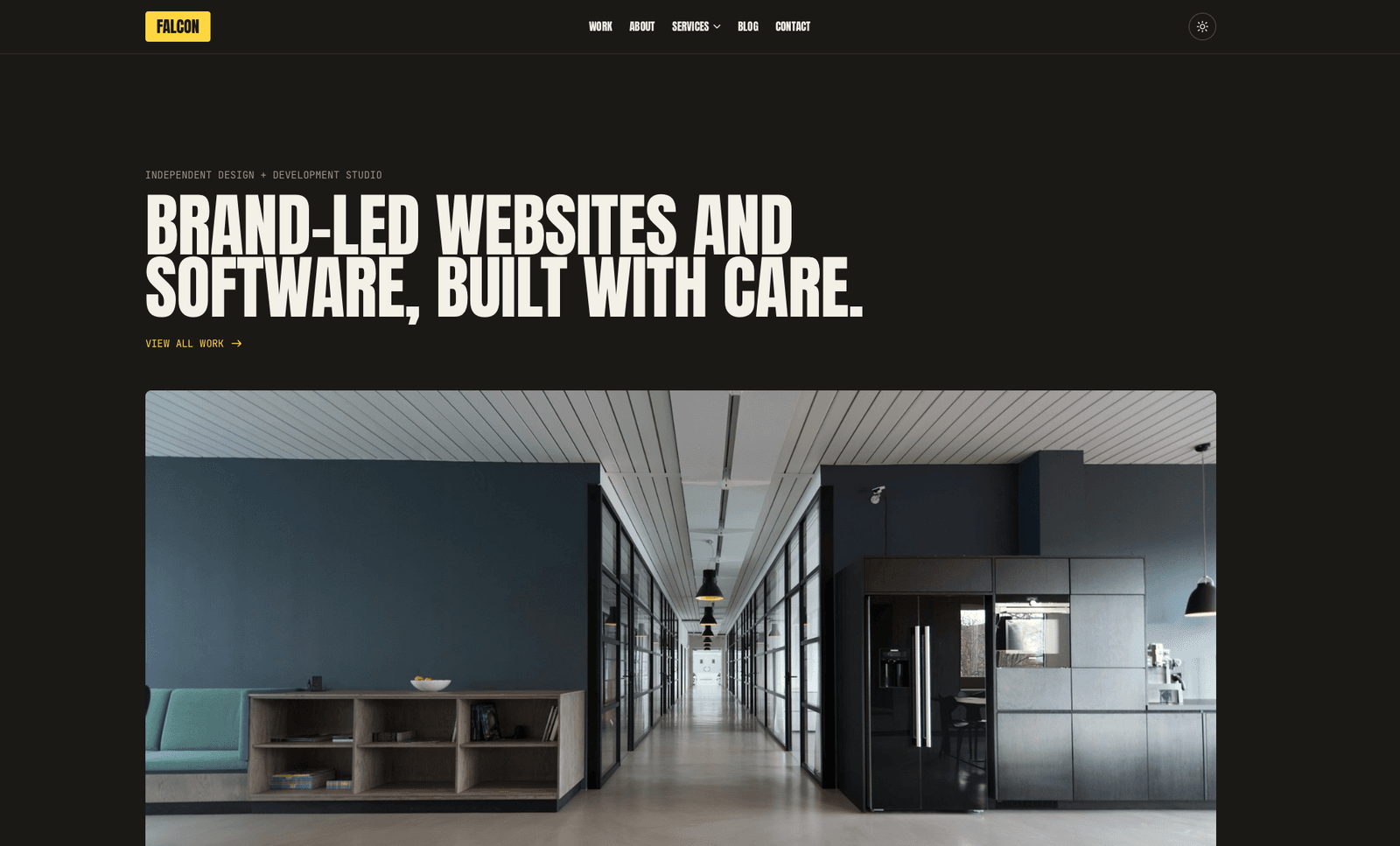 Falcon theme — homepage preview