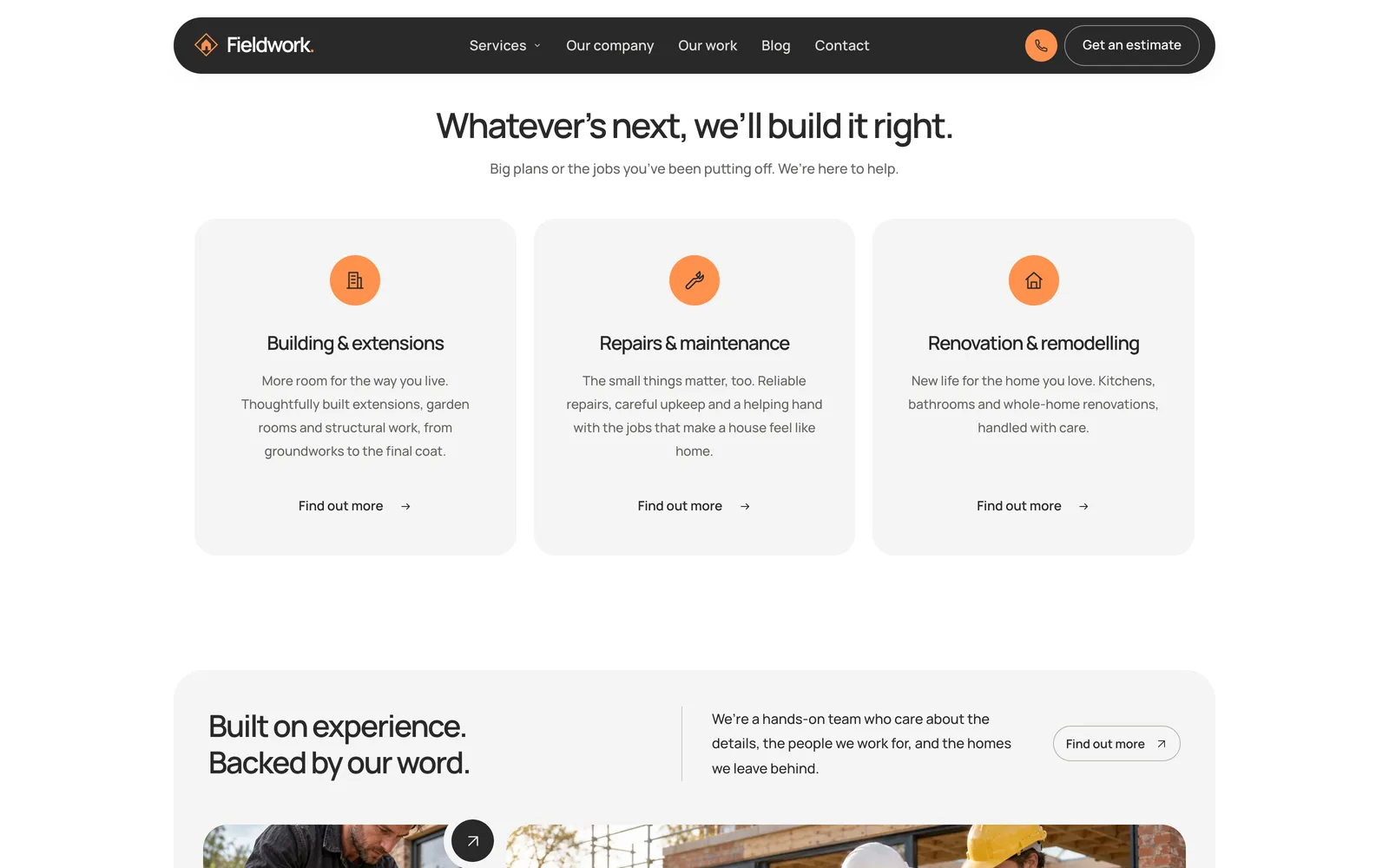 Fieldwork Next.js template - Services