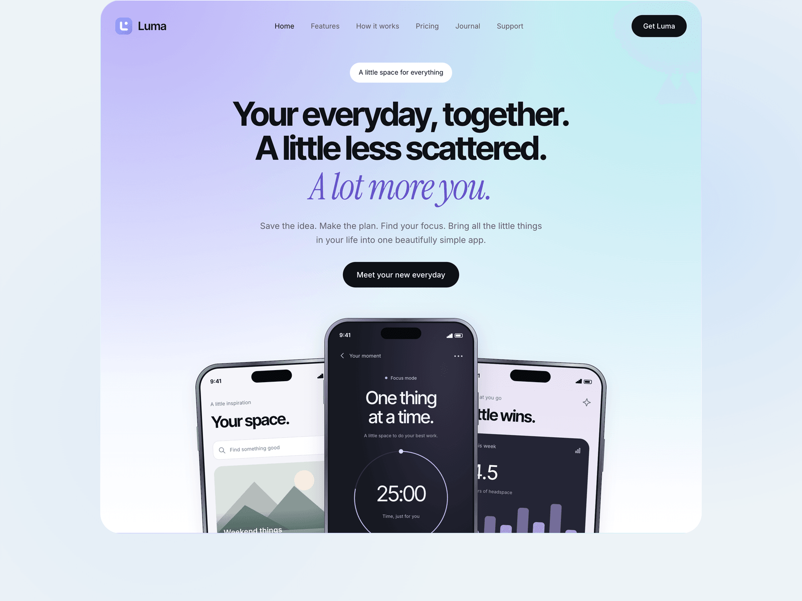 Luma theme preview