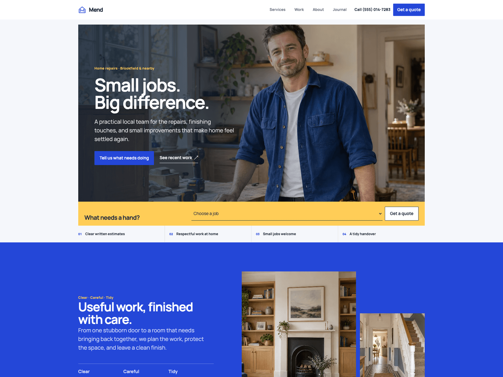 Mend theme preview