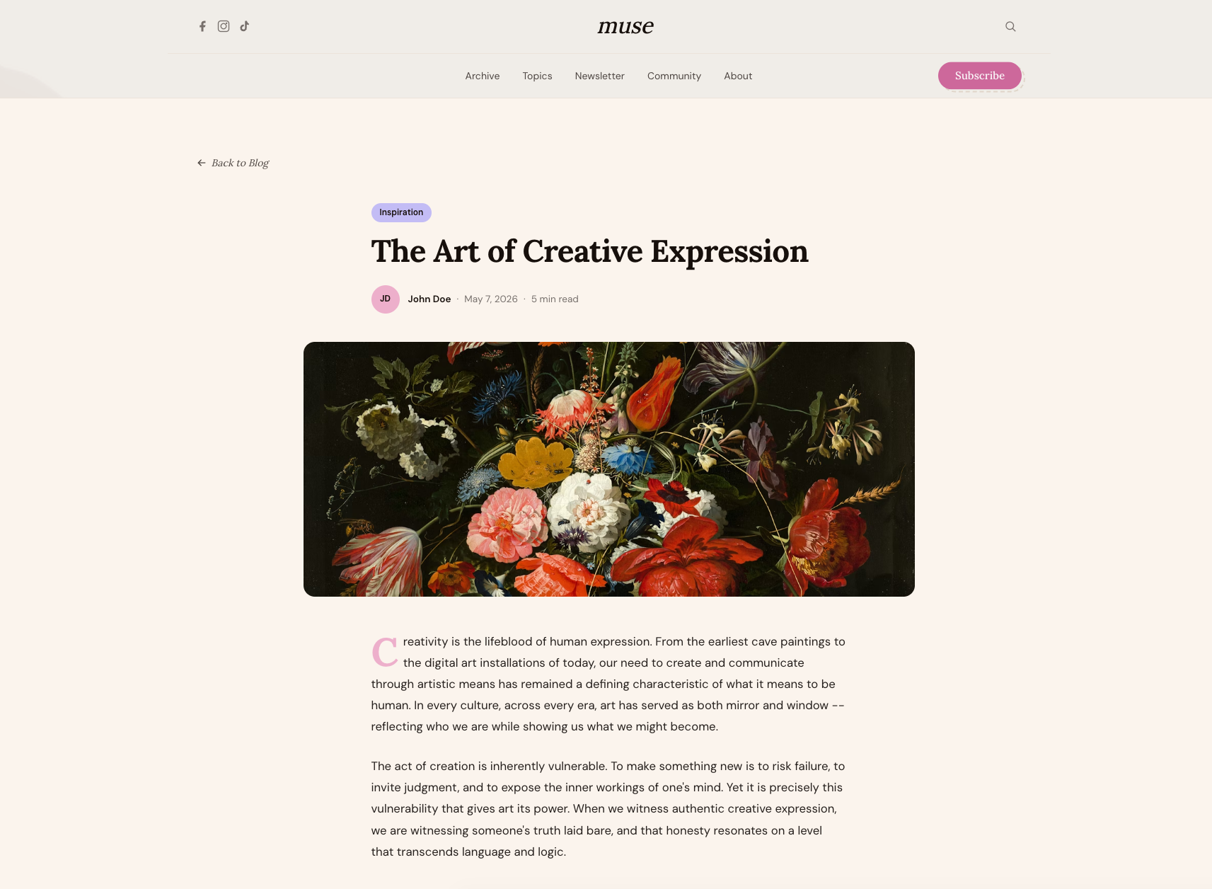 Muse — Blog post