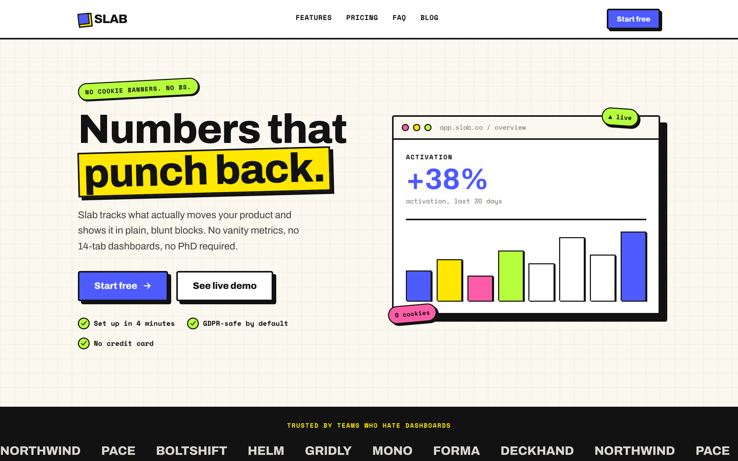 Slab theme - homepage preview