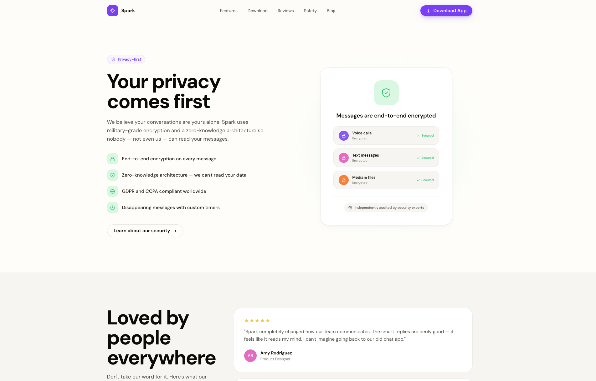 Spark — Mid-page sections