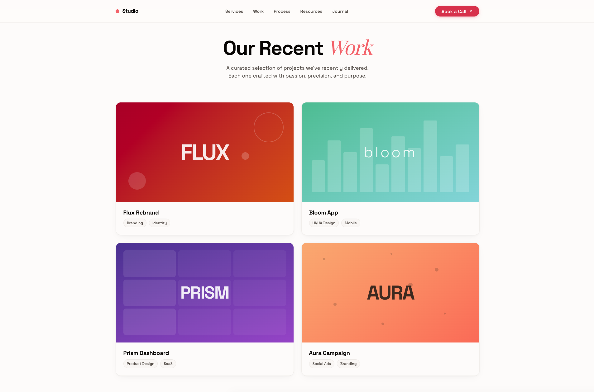 Studio — Work case studies